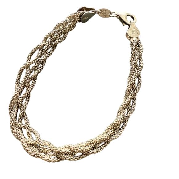None Jewelry - 925 Sterling Silver Braided Bracelet